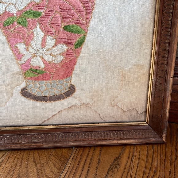Kit de broderie Elsa Williams Crewel vase magnolia floral